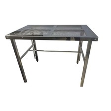 Adjustable height Perforated cleanroom table 120cm x 75xcm x 90cm-94cm