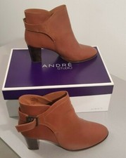 Bottine botte chaussure Mode Femme Cuir Marron-40-Bout rond-André-Très bon état