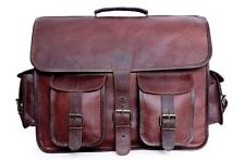 Sac à bandoulière artisanat cuir neuf cuir véritable vintage ordinateur portable sac à bandoulière