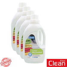Lessive Détergent Liquide Couleurs Elina Clean Pack de 4 x 1 L