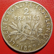 France. 2 Francs semeuse 1899. TB/TB+