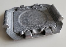 Ancien Cendrier En Alu Aluminium Art Deco Vintage 