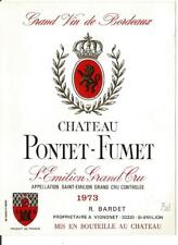 Etiquette Chateau Pontet-Fumet 1973. Saint Emilion Grand Cru.