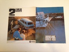 ancien brochure dépliant catalogue publicitaire SIMCA BREAK 1301 1501  C23