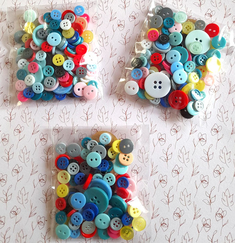 Boutons ronds plastique - plastique, à