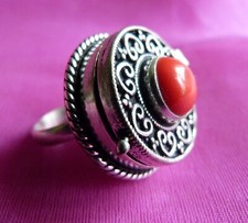 Bague poison metal argente - bague,