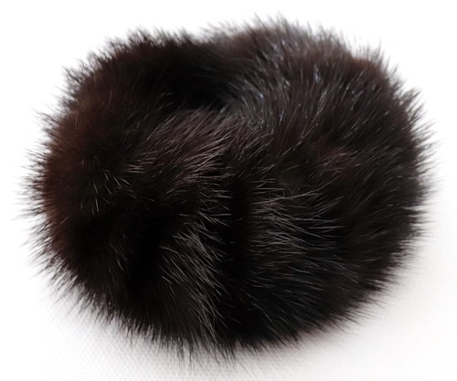 Scrunchie fourrure vison - fourrure,