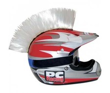 CRETE DE CASQUE MOHAWK BLANCHE
