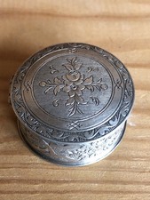 Ancienne boite à pilule en argent massif, poinçon crabe