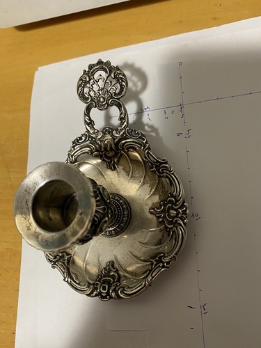 Ancien bougeoir main argent - bougeoir,