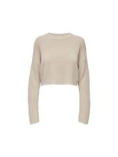 Pull À Col Rond ONLY Femme, En Acrylique, Couleur Grise, Code 15284453.