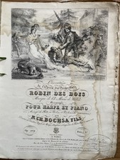 BOCHSA Freischutz de WEBER partition Harpe Piano