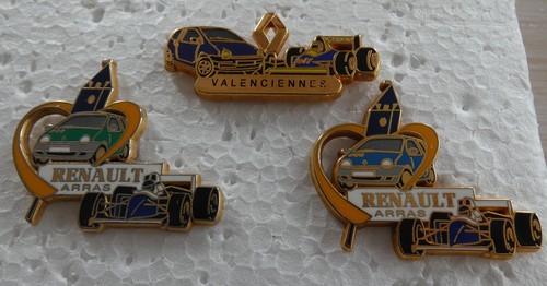 Rare lot pin renault - 3, arras