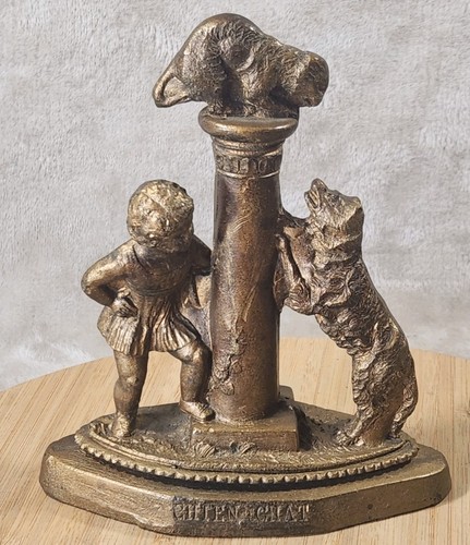 Ancienne statue plâtre - statue, en