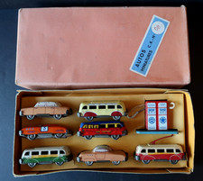 CR Rare Coffret Cadeau N°8 Pompe à Essence 7 Vehicules Superbe Etat France 1950