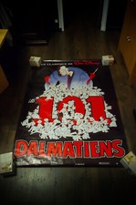 101 DALMATIANS Disney French Grande Rolled Vintage Movie Poster Original R1990