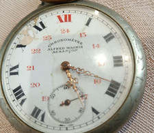 montre gousset chronomètre ancienne Alfred Magnin fonctionne bon état