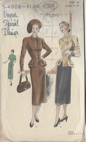 1940s vintage couture motif - 1940s,