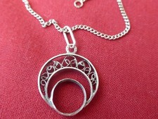 collier argent poinçons orfèvre 4,38gr : chaine maille gourmette 47cm, tbé