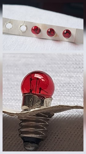 Lot ampoule rouge 5 12v - lot,