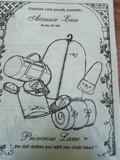 16 PATRON POUPEE  créatrice américaine  PRIMROSE acessoire chapeau sac.  45,5 cm