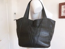 SAC MARQUE LAMARTHE GRAND  CABAS CUIR NOIR PORTE EPAULE