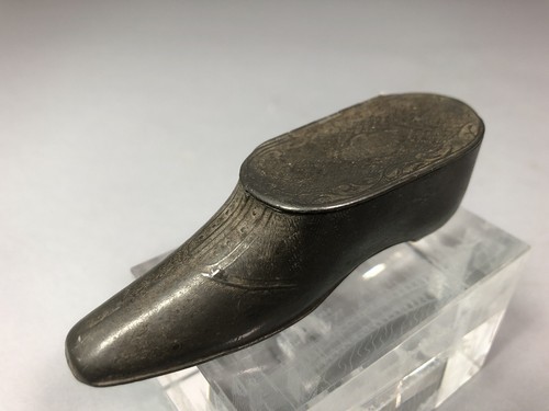 Tabatière étain chaussure - tabatiÈre,