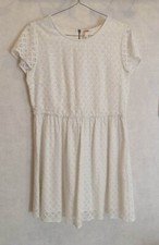 Robe blanc ivoire dentelle doublée T36 Bizzbee (1909014)