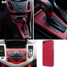 Rouge Autocollant d'enveloppe vinyle mat 3D film de fibre de carbone de voiture