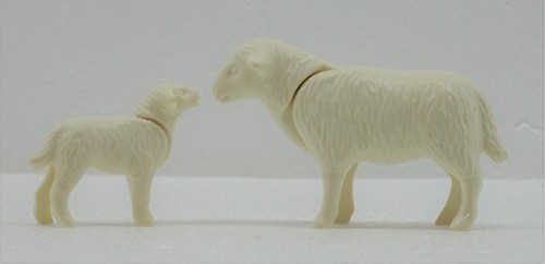 Brebis avec agneau blanc - agneau,