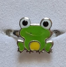 Bague Anneau Bijoux Fantaisie Enfant Réglable Animaux Grenouille Verte