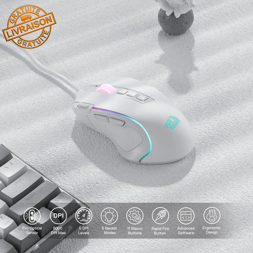 Souris gamer redragon m612 - gamer,