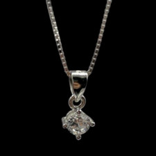 Collier Féminin Argent 925 Puntoluce Zircone Naturel Brillant Élégant 45cm