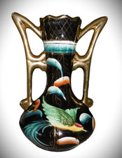 H. Bequet Quaregnon Belgique petit vase double anses