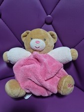 Doudou Ours nez Rose Kaloo Collection Plume 20 Cm