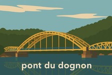 AFFICHE POSTER Pont Du Dognon.  Chatenet En Dognon