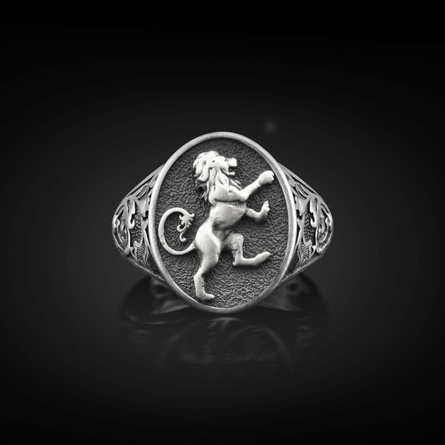 Bague chevalière homme - , en
