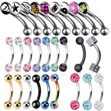 1,2mm Sourcils Piercing Curved