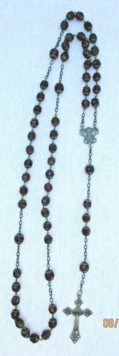 Chapelet argent perles grenat