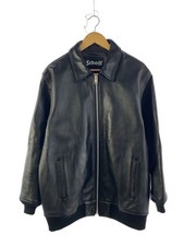 Schott Veste Cuir / Blouson/L / Peau de Mouton / Noir / Solide Couleur /