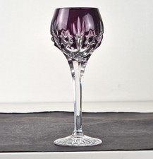 1. De 2. Verre à Liqueur Verre Cristal Mauve Plaqué Coupé à la Main Um 1950 O752