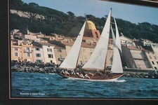 Saint - Tropez photo couleur art décoration marine poster bateau voile 80cm Neuf