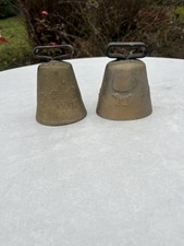 2 Anciennes Cloche vache  Sonnaille Bronze lot de 2 Alpage Chèvres