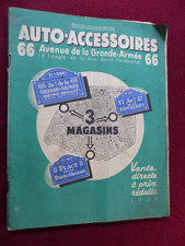 Automobilia : catalogue de fournitures automobiles " auto-accéssoires " 1939