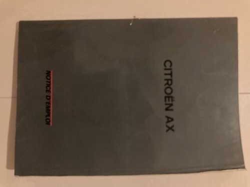 Notice emploi citroen - ax,