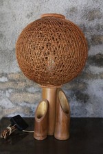 VINTAGE lampe bambou et cordes 1960/70