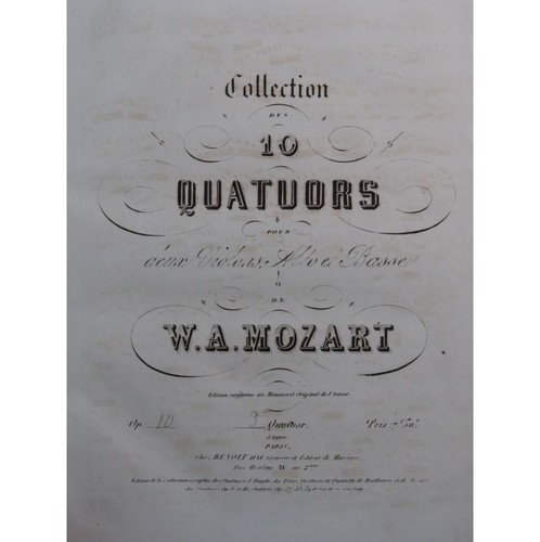 Mozart quatuor op - mozart, 10