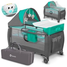 Lit de voyage combiné lot 4 en 1 lit avec écurie coussin à langer dès la...