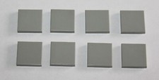 Lego Vintage : 8 carrelages 2x2 OldGray ref 3068b set 10030 6950 1650 7740 7710