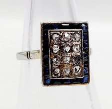 Bague marquise art deco or